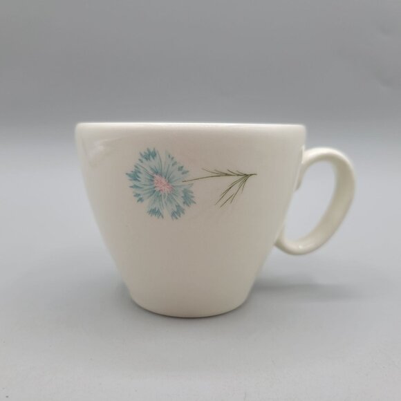 Vintage TST Boutonniere Coffee Cup Auqua Floral Design and Interior - Picture 1 of 6